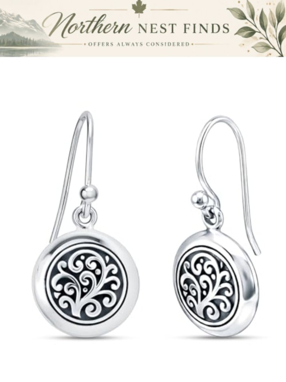 925 Sterling Silver Filigree Dangle Drop Earrings Lightweight Antique Balinese